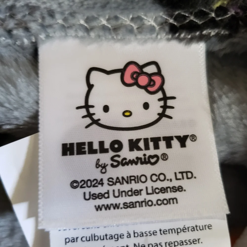Hello Kitty Halloween Gray Plush Throw Blanket Sanrio 50x70